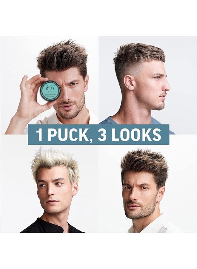 كلاي صلصال تصفيف الشعر - صلصال تصفيف الشعر للرجال، شمع تشكيل الشعر بلمسة نهائية مطفية، تثبيت قوي بدون لمعان 100 مل - Image 2